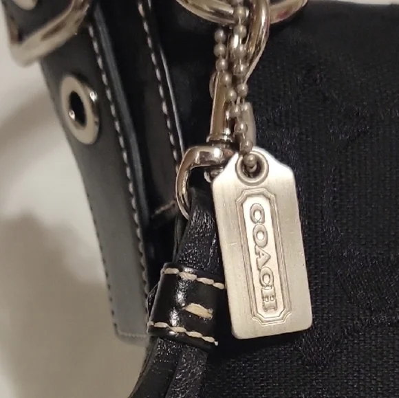 Coach Black Shoulder Bag with Tassel - Picture 7 of 8